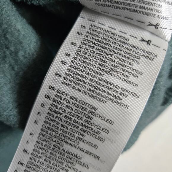 Adidas Sweatshirt Womens Mock Neck Drop Shoulder Oversized Pullover Small 0722 - Picture 6 of 10